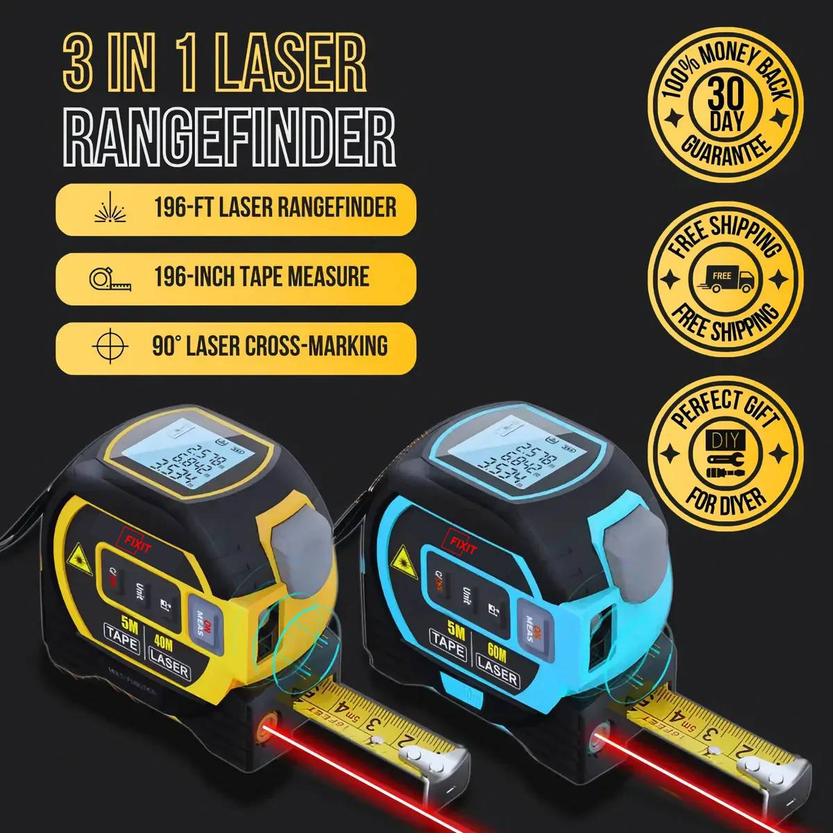 Fixit™ 3-IN-1 LASER RANGEFINDER