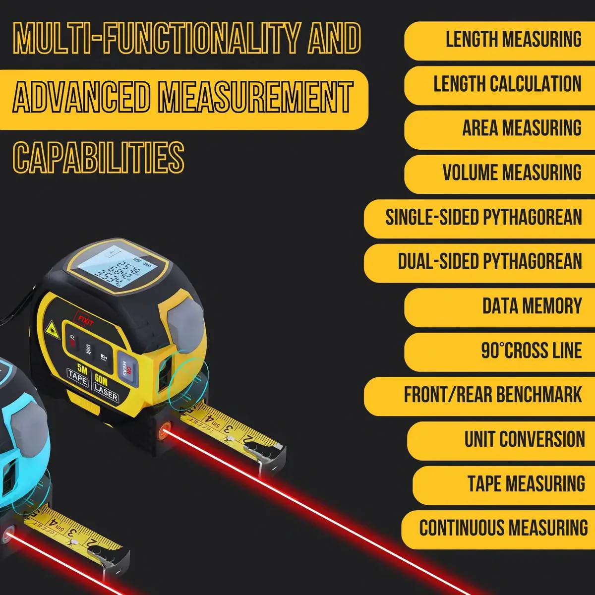 Fixit™ 3-IN-1 LASER RANGEFINDER