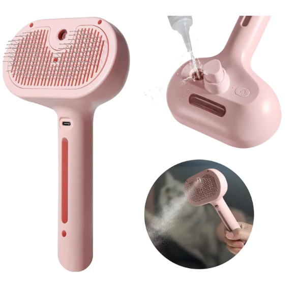 Spray Brush for Dogs & Cats – 2-in-1 Grooming & Conditioning