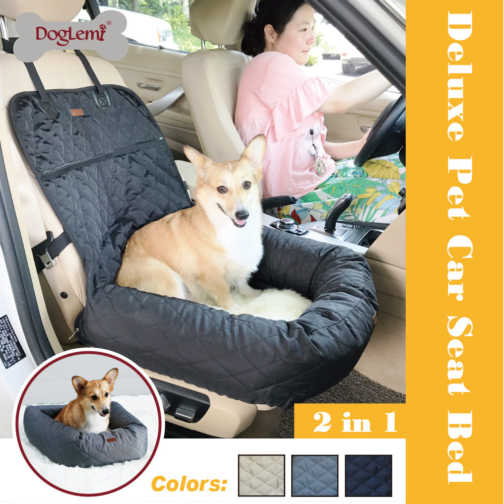 Pet Car Bed with Thick Cushion multifunctional